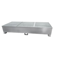 Bac de rétention conique en acier pour 2 conteneurs 1000 L ou 8 fûts - BG8UC - DELAHAYE INDUSTRIES_1