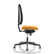 Fauteuil de bureau ergonomique neuf AIRSIT noir avec accoudoirs - pivotant, réglage synchronisé, accoudoirs 2D_1