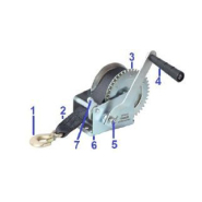 Treuil manuel à sangle PRTRM540S Ribitech - Ribimex - traction max 540 kg - sangle polyester renforcée_1