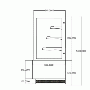 Vitrine pâtissière - L 1200 mm_1