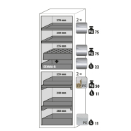 Armoire de sécurité S-CLASSIC-90 modèle S90.196.060.MH.WDAS - Réf 30353-002-30355 - Type 90 pour substances dangereuses inflammables_1