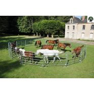 Bc240 - Barrière de contention 2m40 pour bovins et chevaux - Tubes ovales galvanisés à chaud_1