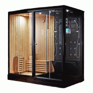 COMBI SAUNA DOUCHE HAMMAM BOREAL® SH220-G-BLACK EDITION - GAUCHE_1