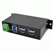 EXSYS EX-1504HMS Hub USB 3.2 Gen1 métallique géré à 4 ports, avec protection de surtension 15KV EDS_1