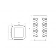Corbeille ELes - poubelle publique design Ramos Bassols - The Italian Lab - L 480, P 480, H 870 mm_1