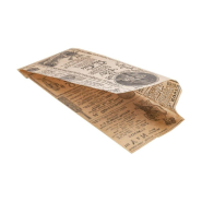Sachet papier ingraissable ss PFAS Time p/ hot dog 2 côtés ouv 9+3x22cm par 500_1