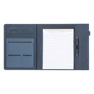 Porte-documents RPET - Polyester 600D format A4 avec support mobile pliable et bloc-notes 20 feuilles_1