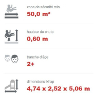 Jeu multi tours tous petits pour aire de jeux - 5 plateformes, toboggans en inox et éléments interactifs - Référence BT11498_1