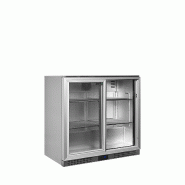 Arrière - bar 2 portes vitrées coulissantes et 4 clayettes chromées - 183 L | Tefcold - BA26SS_1