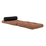 Fauteuil futon convertible WRAP - Design japonais et scandinave - Couleur brun argile - Matelas 70x200 cm_1