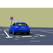 Kit panneau P.M.R. - Stationnement handicapé - Arrêté 1er Août 2006 - Marque Romus_1