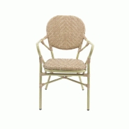 Tango - Fauteuil de bistrot en rotin synthétique bambou-naturel_1