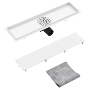 Vidaxl drain de douche avec couvercle 2 en 1 53x14 cm acier inoxydable 146006_1
