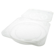 Barquette transparente à couvercle attenant pour tartes Ø20x4cm par 150_1
