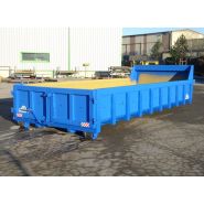 Benne pour travaux publics - Matex - Écartement 1060 mm, IPN 180, porte arrière deux vantaux_1