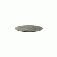 Infinity table de bistrot avec piètement sable + plateau HPL Galaxy Marble Ø70 cm_1