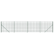 Vidaxl clôture en treillis métallique avec bride vert 2x10 m 154182_1