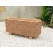 Jardinière rectangulaire Ramses en béton armé - autostable avec option antigraffiti_1