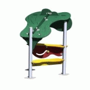 Maisonnette inox PE avec banc - Gamme Microparc MAZI02PE - Structures de jeux à thèmes - CREA Equipements_1