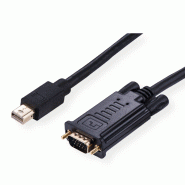 ROLINE Câble Mini DisplayPort-VGA, MiniDP M - VGA M, noir, 1,5 m_1