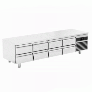 Soubassement réfrigéré 8 tiroirs GN 1/1 - 310 L | 2400x700x600 mm_1