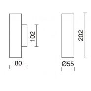 Applique murale GTania 2*GU10 cuivre - éclairage Up&Down - acier moderne_1