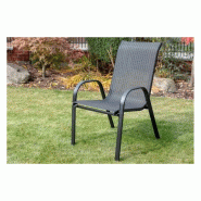 Chaise de jardin zanada noir – MTF – acier – 3exn0035_1