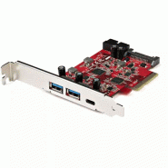 Carte PCI Express USB 5 Ports - Carte PCIe USB 3.2 Gen 2 (10Gbps) avec 1x USB-C & 2x USB-A - 1x IDC_1