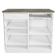 Comptoir Minimaliste G finition béton et gris anthracite L116xP58xH100cm_1