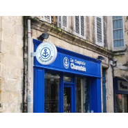 Enseigne Drapeau Lumineuse Ronde Plexiglas Diffusant - Chants blancs ou noirs_1