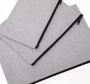 Pochette zippée recyclée - Kimood - Réf: KI5701 - 75% coton recyclé, tailles et couleurs variées_1