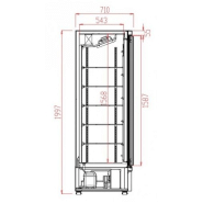 Vitrine réfrigérée positive murale pour magasins en 1 porte - r290 gaz écologique_1