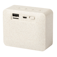 Enceinte Bluetooth - boîtier en paille de blé - pile rechargeable - lecture USB et micro SD_1