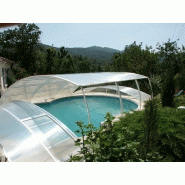 Abri piscine bas Berlin - aluminium thermolaqué et polycarbonate alvéolaire anti-UV_1