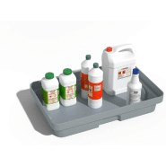 Bac de rétention PE 20 litres - sans caillebotis - gris_1