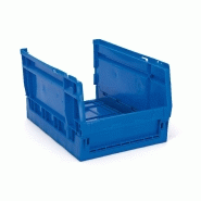 Bac de rangement pliable bleu - 30L_1