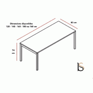 Bureau rectangulaire OGI Y - MDD - Blanc 9010, 200, Noyer_2