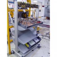 Chariot porte bac - sesa systems - 1000 x p 560 x h 1600 mm - référence : 645903_1