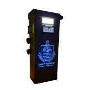 Octan - Borne marina en aluminium et inox - Distribution eau et électricité - Dimensions H.75 cm x L.21 cm x P.11 cm_1