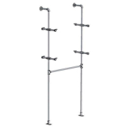 Structure Urban L104xP35,4xH243cm - penderie + 2 supports tablettes - tube Ø34,5mm - système d'agencement tubulaire_1