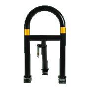 Barrière de parking individuel SPM4 GAMME PRO - bandes réfléchissantes jaunes, cadenas inclus_1