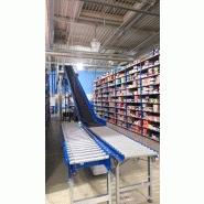 Convoyeur à rouleaux - châssis acier - rouleaux zingués Ø50 mm - capacité 50-120 Kg/m_1