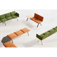 Siège d'accueil confort - SLAM-SOFT - système de poutres polyvalent avec assises carrées 55x55 cm_1