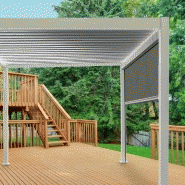 Store latéral pour pergola bioclimatique Ombréa® - 3 m - blanc_1