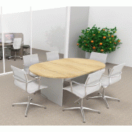 Table de réunion ovale Kate - Mobel Linea - 200, Chêne veiné_1