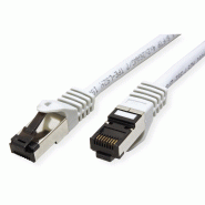 VALUE Cordon Cat.8 (Classe I) S/FTP (PiMF) fils tressés, LSOH, gris, 3 m_1