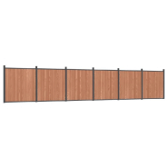 Vidaxl panneau de clôture marron 1045x186 cm wpc 3282803_1