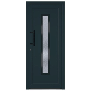 Vidaxl porte d'entrée anthracite 88x200 cm pvc 3157084_1