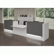 Banque d'accueil Z2 - L 126 cm - Fabricant OFFICITY - Kit LED en option_1