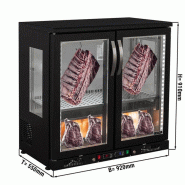 Cave de maturation dry-aging - 270 L - 2 portes vitrées - Noir | GGM Gastro_1